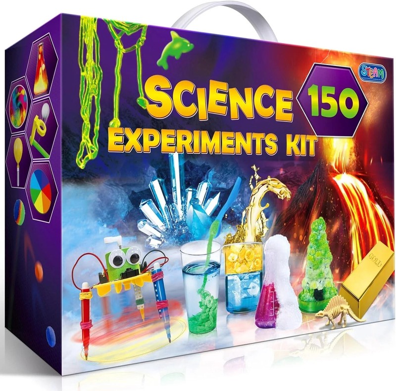 150 Experiments Science Kits for Kids Age 6-8-10-12-14, STEM Project Educationa