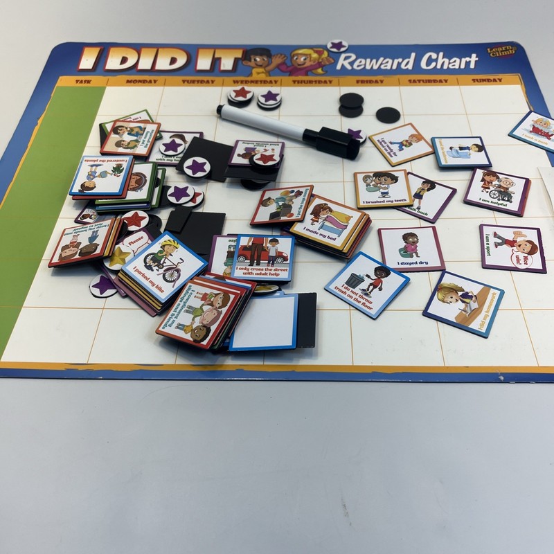 Kids Behavior Reward Chart - 63 Chores as Potty Train, & More. “Thick Magnetic” gallery