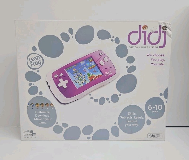 2008 Leap Frog Didj Purple Handheld Custom Gaming System New