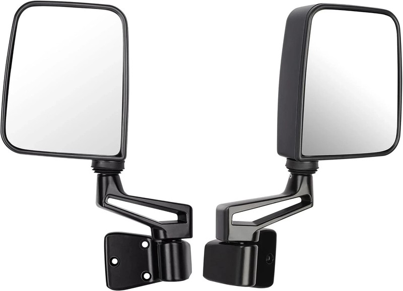Passenger+Driver Side View Mirror Black Pair Side Mirror Replacement fit for
