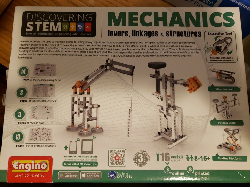 Engino STEM Mechanics Levers Linkages Structures Engineering Homeschool Physics