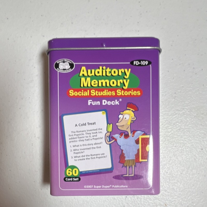 Super Duper Publications Auditory Memory Cards Ages 8-11 Kids FD-109