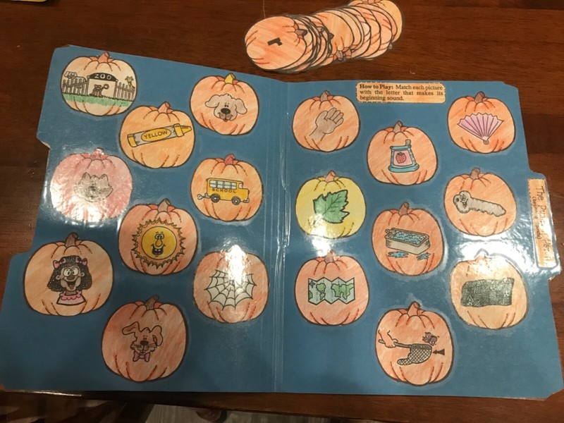Pumpkin Patch! Beginning Sounds Grade K language Art file folder game teacher gallery