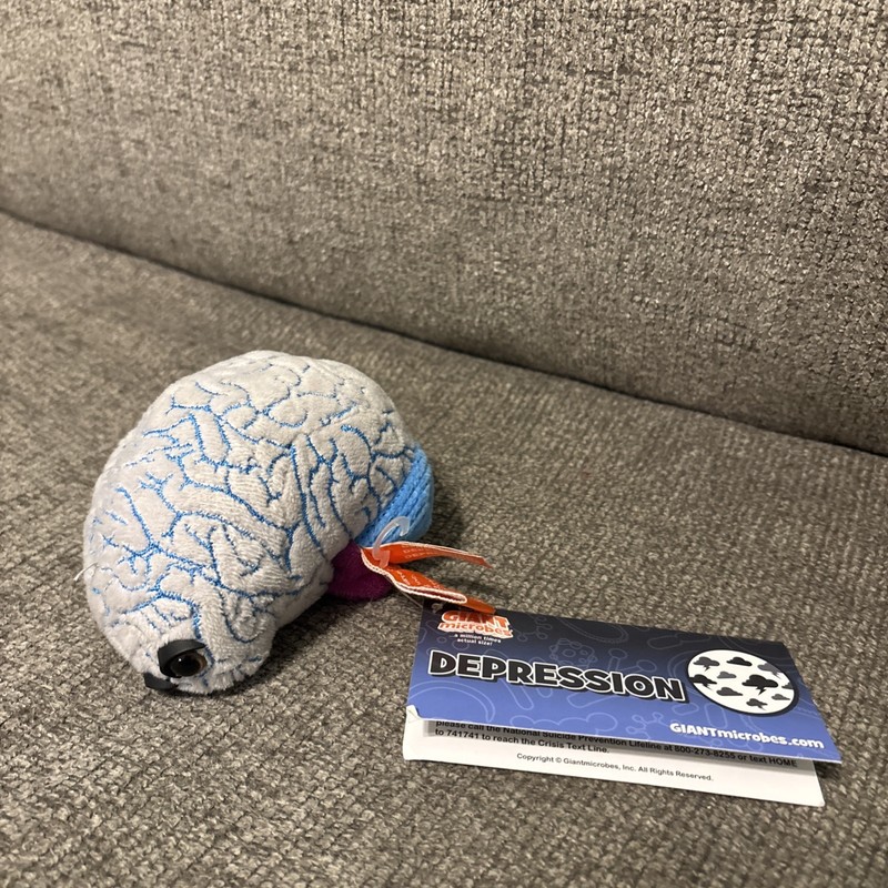 Giant Microbes Depression Small, Plush Brain With Tags