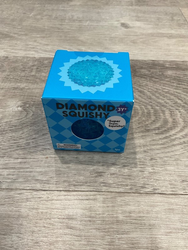 J’Adore Diamond Squishy Blue Glitter Sensory Squeeze Toy Super Duper New HOT