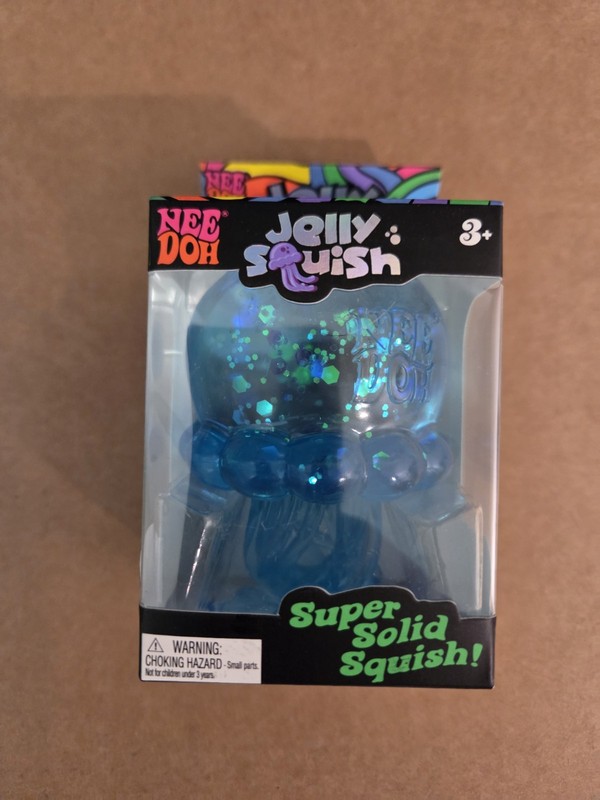 🔥 NEW Nee Doh Jelly Squish Super Solid Squish Blue