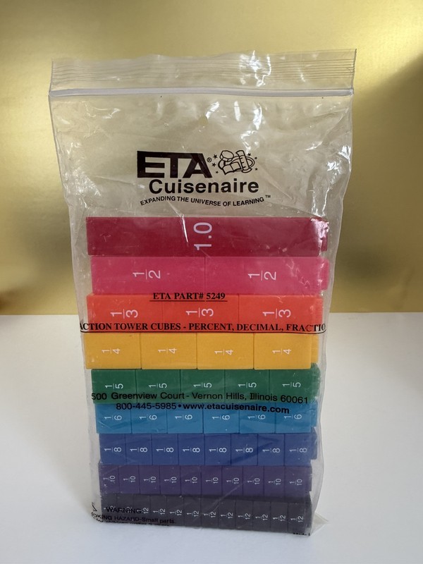 ETA CUISENAIRE FRACTION TILE SET-51 PIECES-MANIPULATIVE