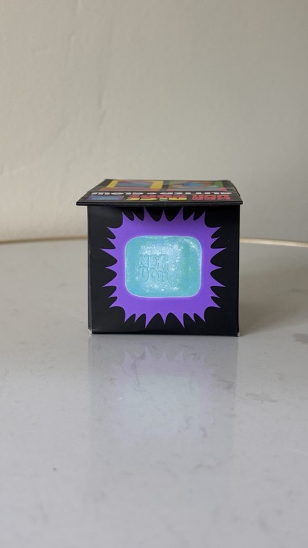 NeeDoh Nice Cube Pink Solid Squishy Stress Toy Fidget Sensory **GLITTER + GLOW** gallery