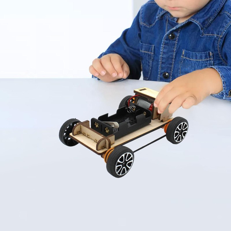 DIY Four Wheel Drive Car Model Kit Easy Use Children Educational Projects Gifts