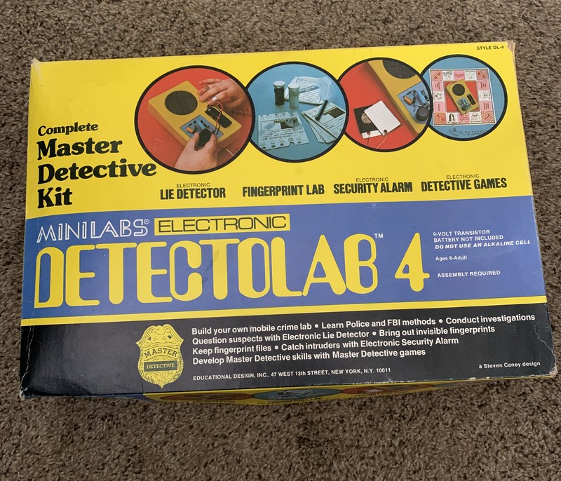 1977 Detectolab 4 Master Detective Kit DL-4 MiniLabs Electronic Science – PARTS