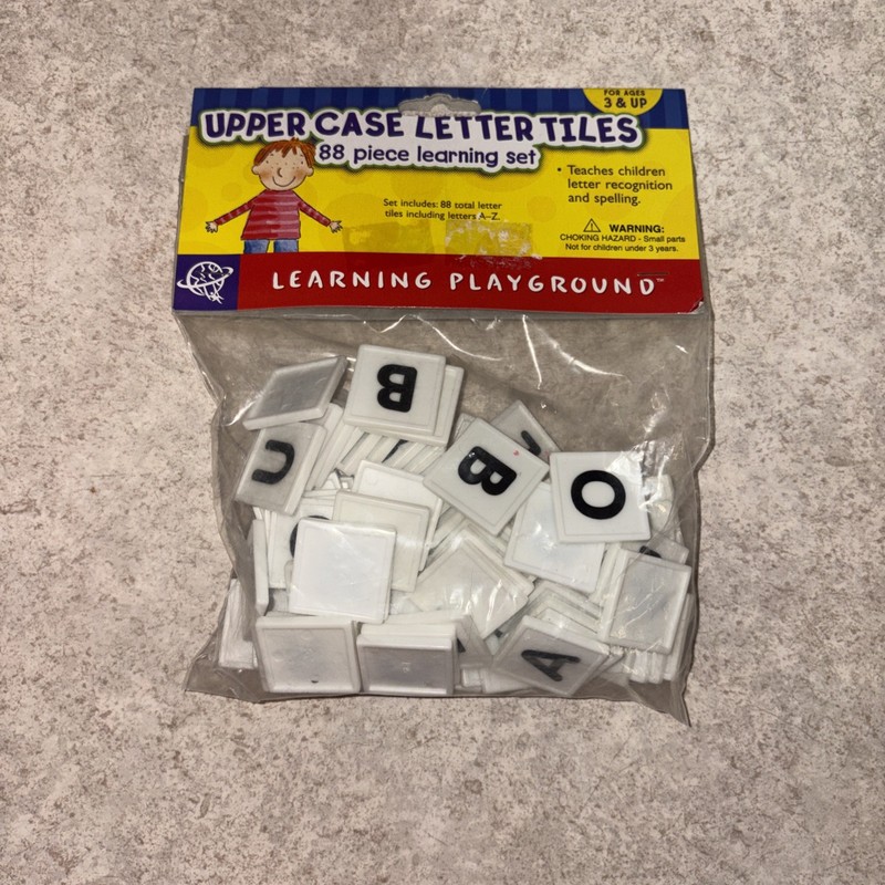 Upper Case Letter Tiles 88 Piece Learning Set Alphabet Letters