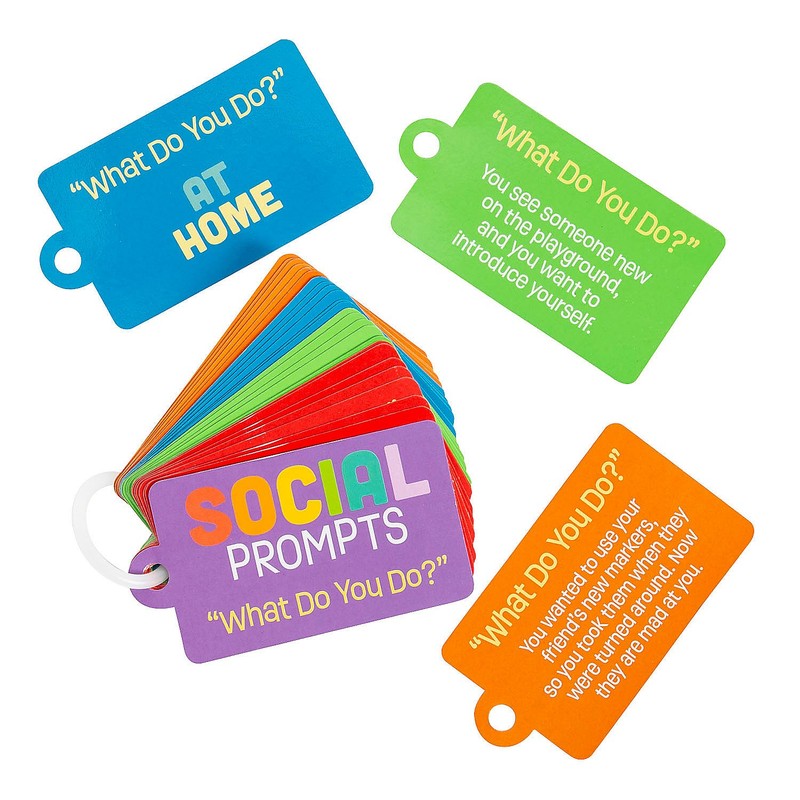 Social Emotional Learning Social Skills Prompt Card Sets on Ring – 6 Pc