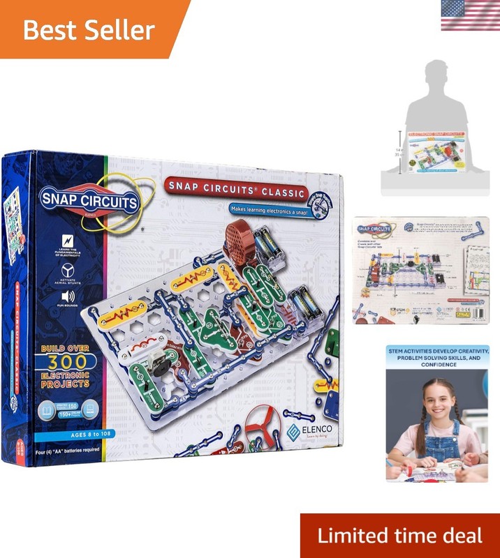 Classic SC-300 Electronics Exploration Kit – 305 Fun Projects for Kids 8+