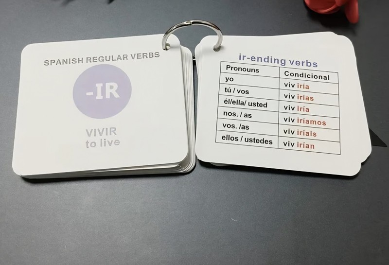English Spanish Language Learning Tool Verb Conjugation Flashcards For Beginners gallery