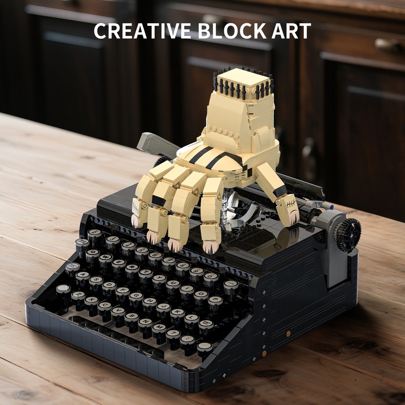 Wednesday Typewriter Building Block Set Creative Construction Toy
