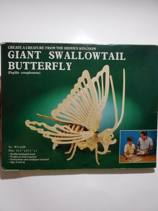 Giant Swallowtail Butterfly Animal 3D Wood STEAM DIY Wooden Model Crafts Safari