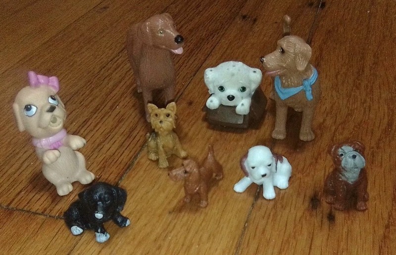 Lot Of 9 1/2-3” Vinyl Plastic Dogs Cats Animal Figures Toys Playskool/Random