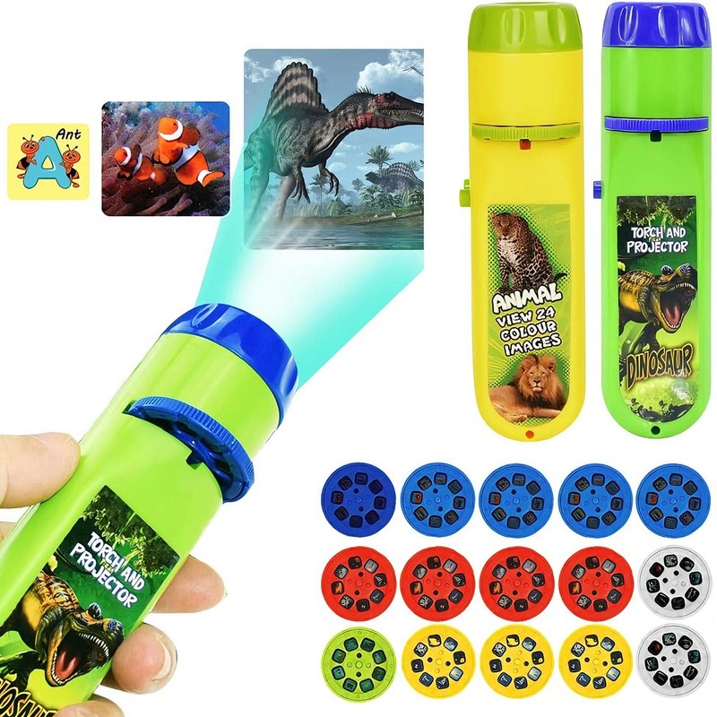 HahaGo Torch Projector Projection Lighting Story Torches Light Toy Slide Lamp E