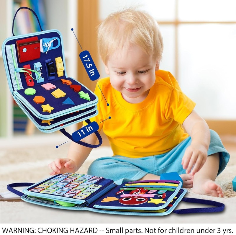 Toddler Busy Board Montessori Toys for Boys Sensory Book Educational Activities gallery