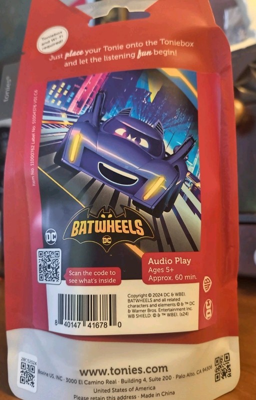 Tonies DC Batman (Batwheels) Audio Character – Free Shipping
