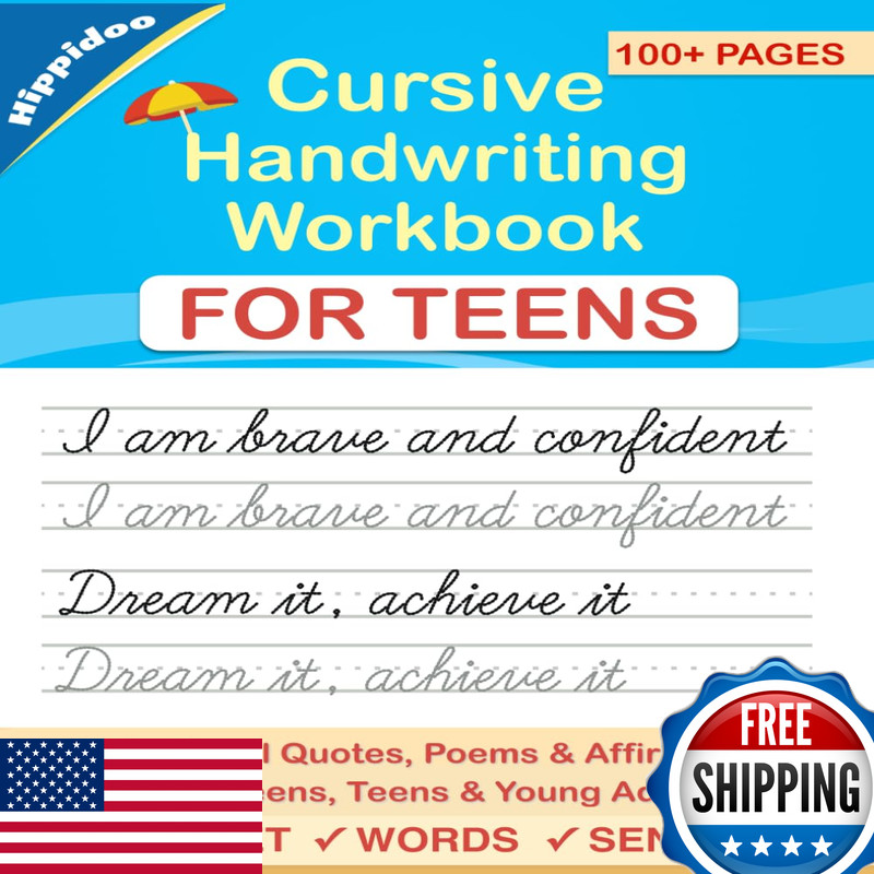 Independently Published Cursive Handwriting Workbook For Teens A Cursive