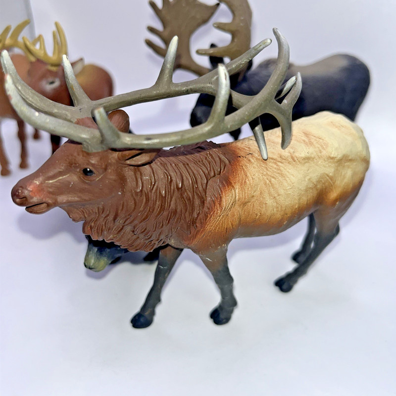 Tree House Kids 6 Moose Bear Deer Figure Animal Wildlife 4.5” Tall Cake Topper gallery