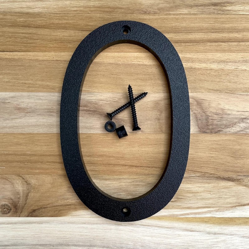 5 Inch Modern Plastic House Numbers and Letters with hardware included. Black…