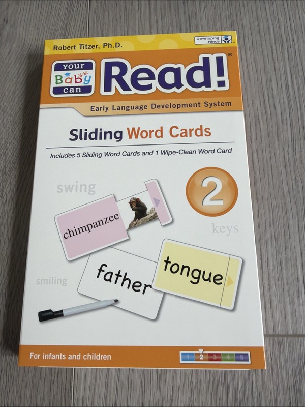 Your Baby Can Read! Early Language Development System Sliding Word Cards Set 2