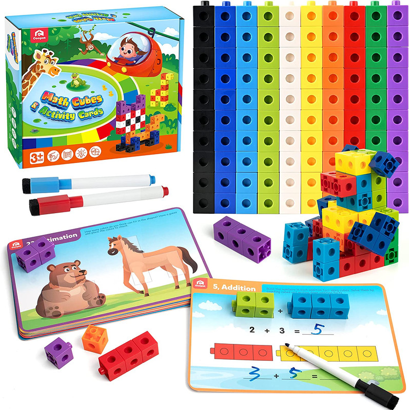 Math Manipulatives, Math Game for Kids 3-8 with Number Counting Snap Linking Cub gallery