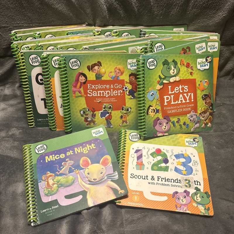Lot Of 23 Leap Frog Leap Start Spiral Learning Books Learn to Read 🔥🔥🔥