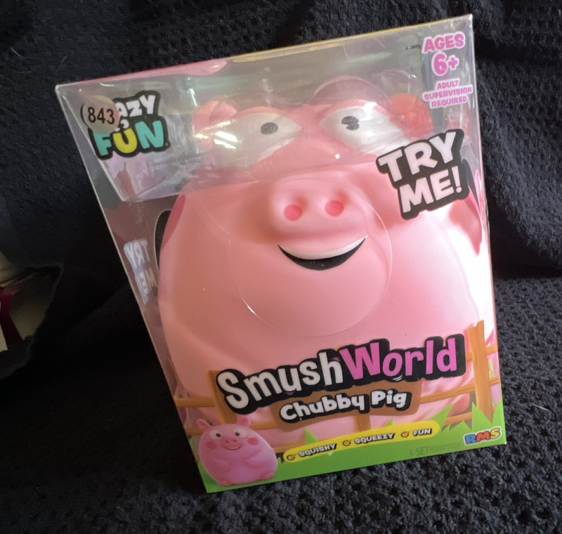 RMS SmushWorld Chubby Pig Squeeze Sensory Toy Pink Ages 8-11 2021