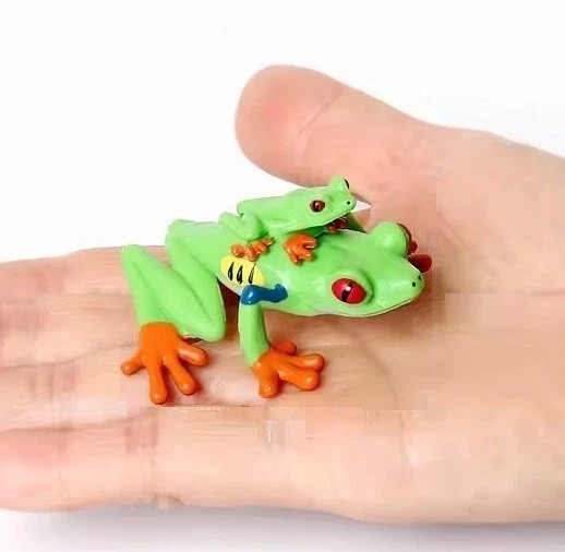 Red Eye Tree Frog Wild Animal Figure Toy PVC Doll Small Figurine Birthday Gifts