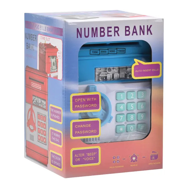 Dark Blue Banknote-Testing Fingerprint Piggy Bank gallery