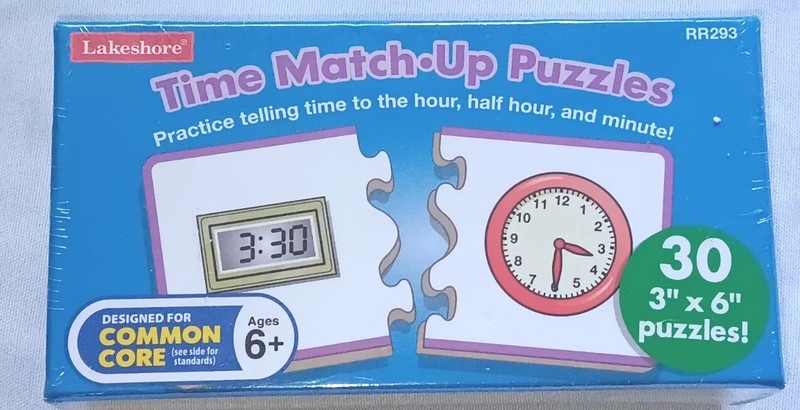 Lakeshore Learning Time Match-Up Puzzles New Sealed