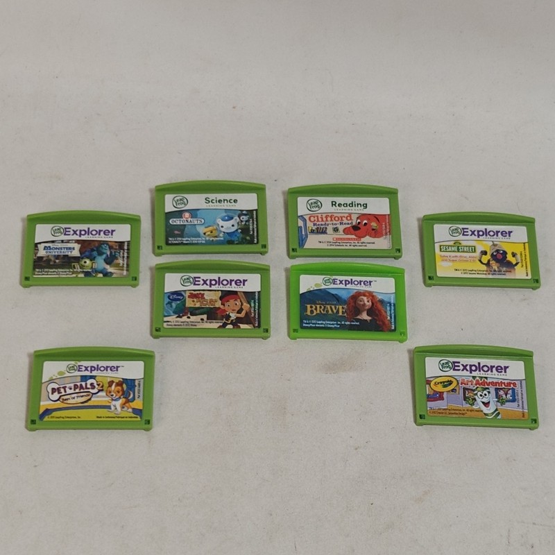 8 Leap Frog Explorer Game Cartridges Lot Games Clifford Octonauts Sesame Street