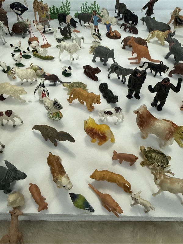 Large Vintage Plastic Animal Lot Larami Corp Britians Ltd Zoo plus gallery