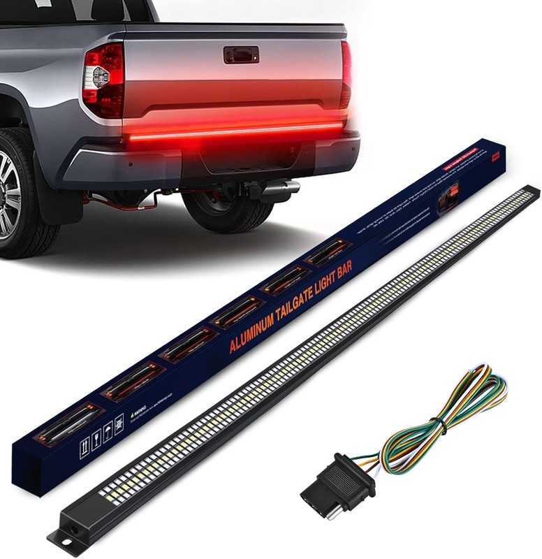 Nilight Truck Tailgate Light Strip 48″ Aluminum Frame Triple Row 780 LED Strip