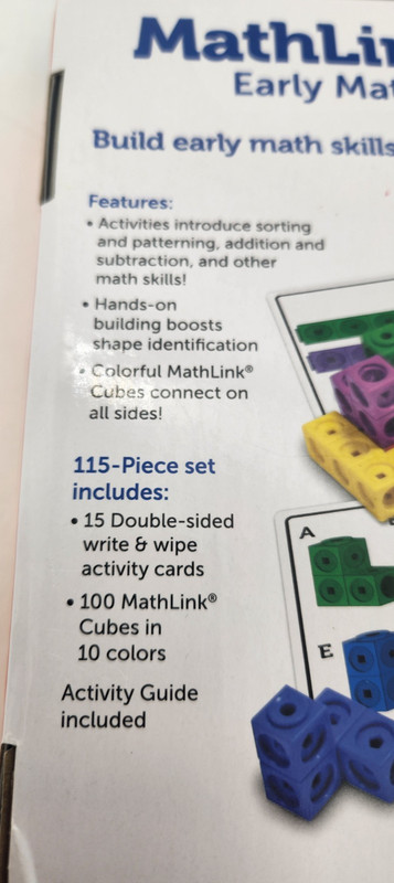 Learning Resources MathLink Cubes 115 pcs STEM Math Set Complete Homeschooling gallery