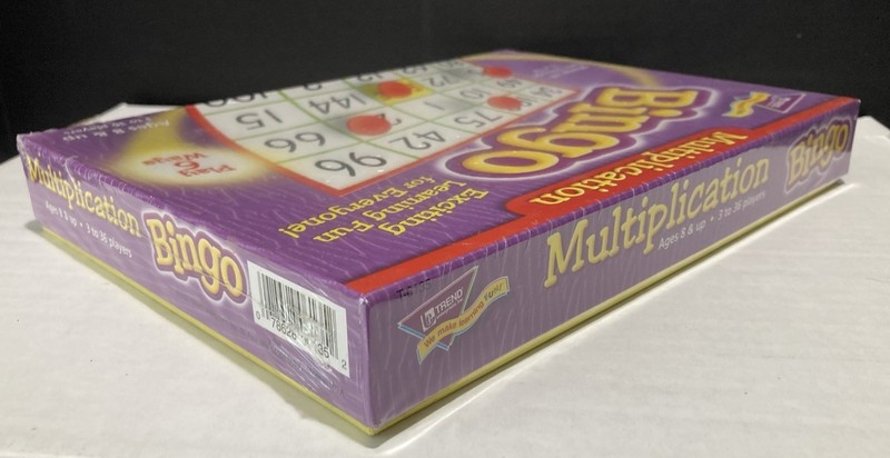 Multiplication Bingo Ages 8 & Up 3-36 Players Trend Classroom Educational Game gallery