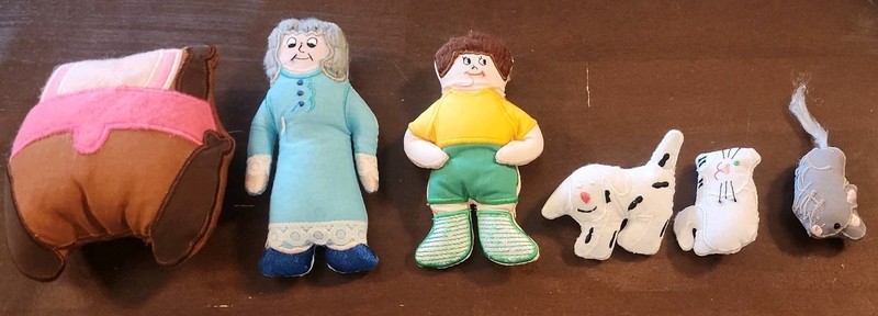 🔥Vtg Napping House Felt Board Pieces 3D Story Retelling Pre-School 🔥