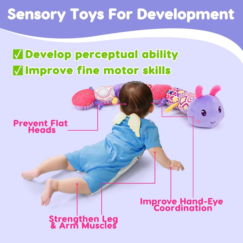 Baby Girl Toys 0-3-6 Months Musical Stuffed Animals Plush Medium, Purple gallery