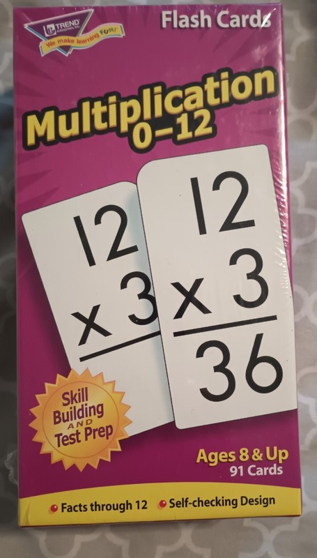 Trend Flash Cards Multiplication 0-12 Ages 8 And Up 91 Cards NIP