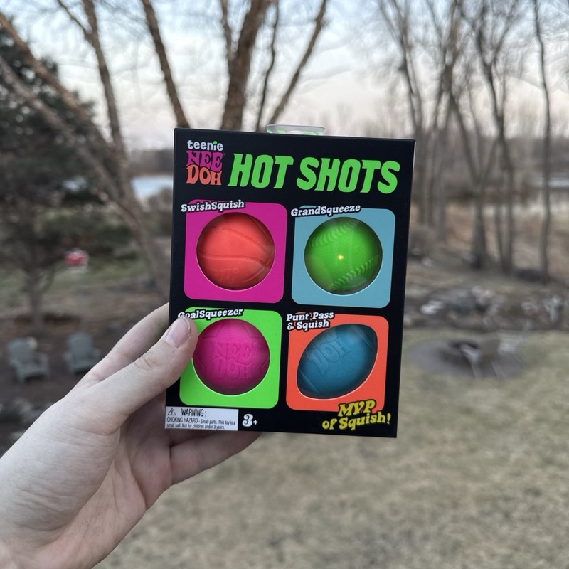 NeeDoh Teenie Hot Shots [Baseball, Soccer, Football, Basketball] New In Box