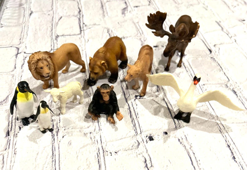 VTG Schleich Lot of 9 Wildlife, Farm Animals