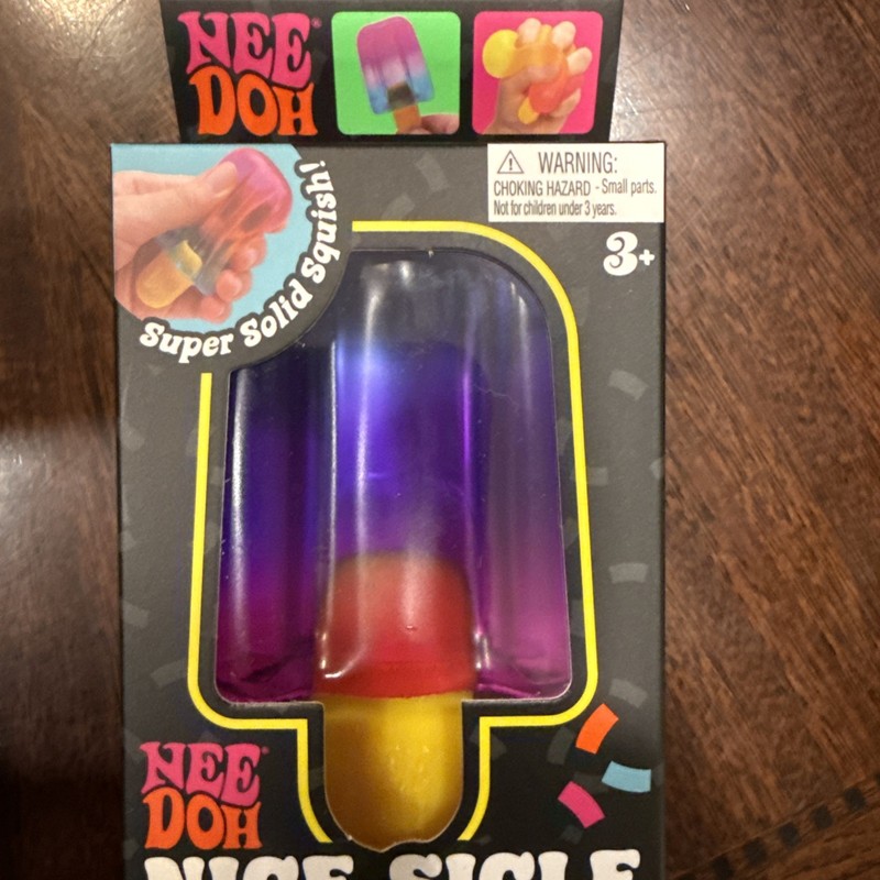 Nee Doh Nice-Sicle Super Solid Squish Tactile Squeeze Toy Purple