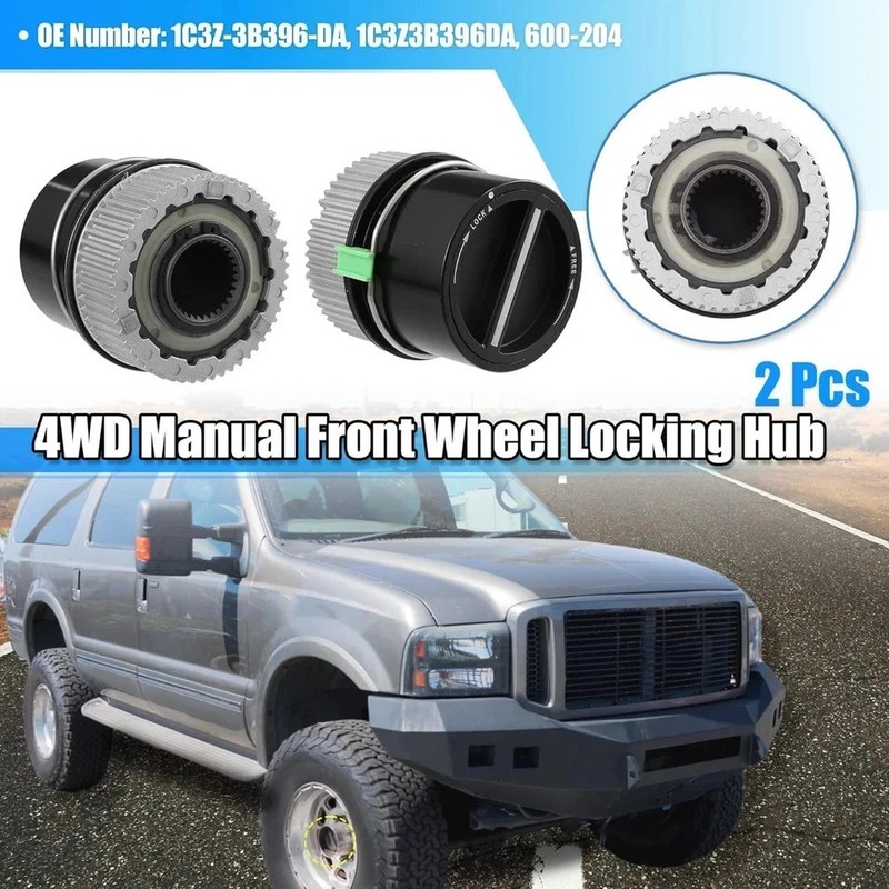 X AUTOHAUX 1 Pair 4WD Front Manual Wheel Locking Hub 1C3Z-3B396-DA for Ford F250 gallery