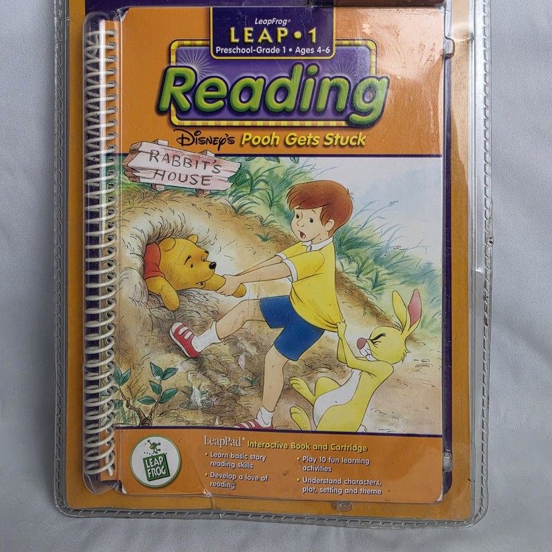NEW LeapFrog LeapPad Disney’s Pooh Gets Stuck Reading Book Cartridge Leap 1 2001 gallery