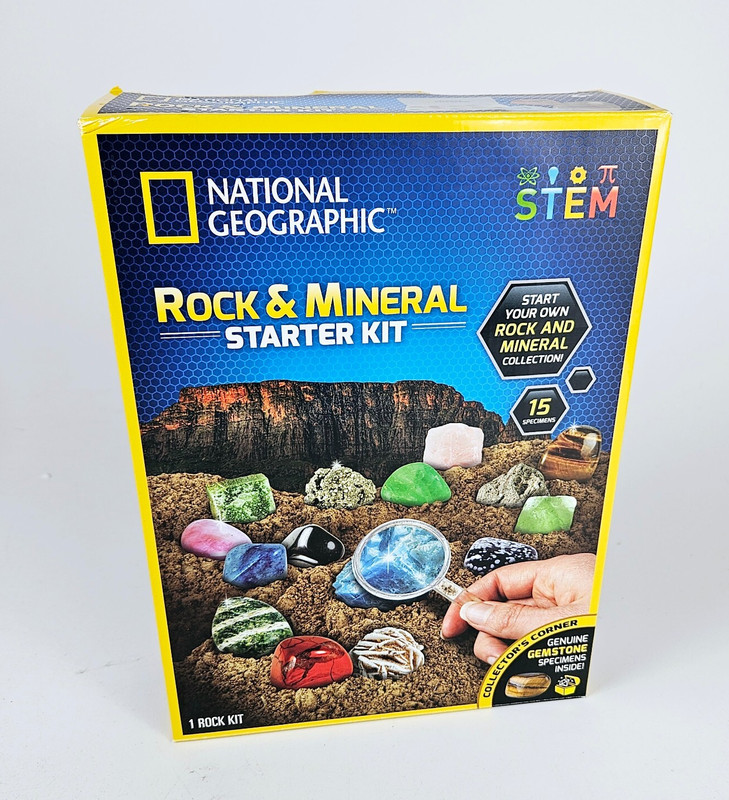National Geographic Rock & Mineral Starter Kit 15 Specimens STEM NEW