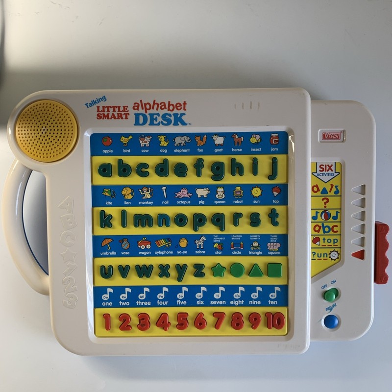 Vintage 1991 VTech Talking Little Smart Alphabet Desk Letters Numbers Not Workin