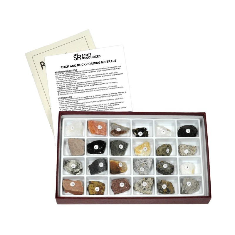 Rock and Mineral Collection, Rock Forming, 24 Specimens